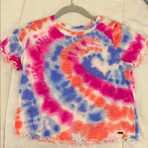 Tie dye crop top tee